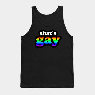 That's Gay Rainbow Outline Retro Design Tank Top